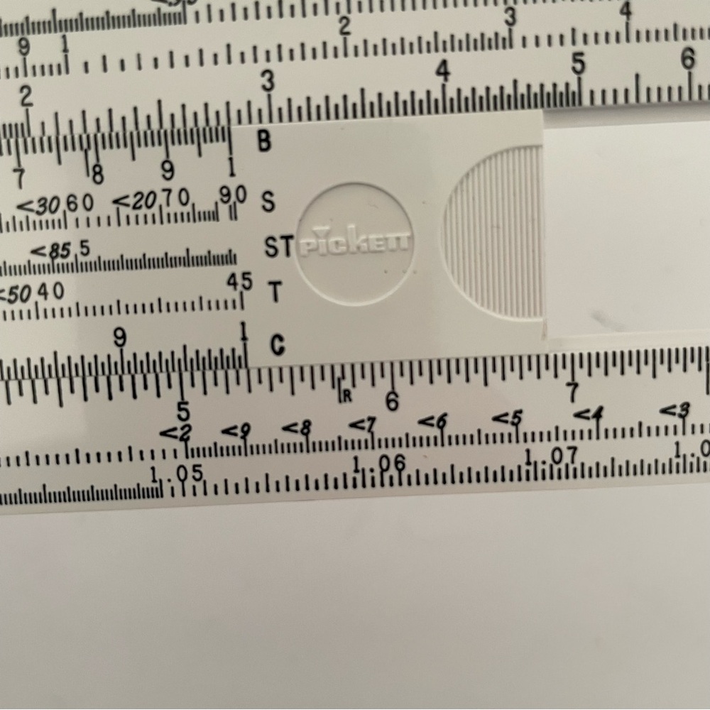 Pickett Microline 140 White Slide Ruler - Picture 9 of 12